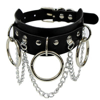 Playful Pink Chain Gothic Choker - Pastel Goth Punk Collar for Rave & Cosplay