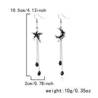 Dramatic Crystal Bat Drop Earrings - Gothic Vampire & Dark Fantasy Jewelry - View 4