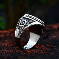 Elite Gothic Pirate Skull Ring - Stainless Steel Statement Jewelry for Men - View 2