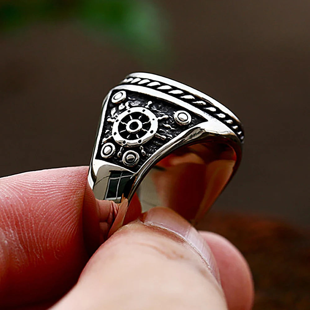 Elite Gothic Pirate Skull Ring - Stainless Steel Statement Jewelry for Men - View 5
